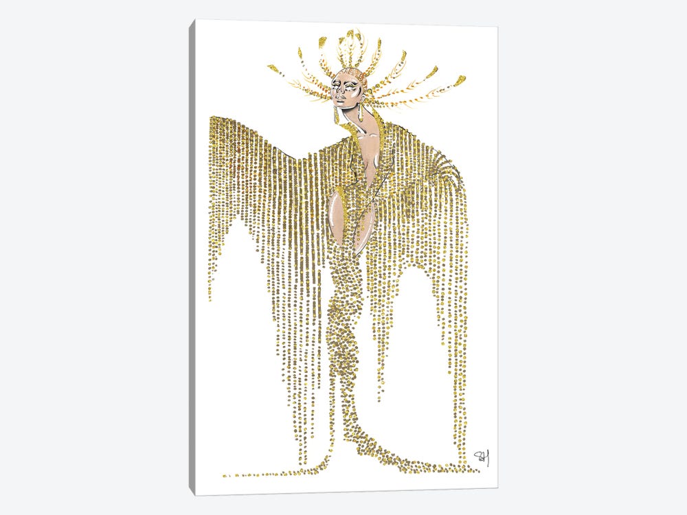 Celine Dion Met Gala 2019 by Samuel Harrison 1-piece Canvas Print