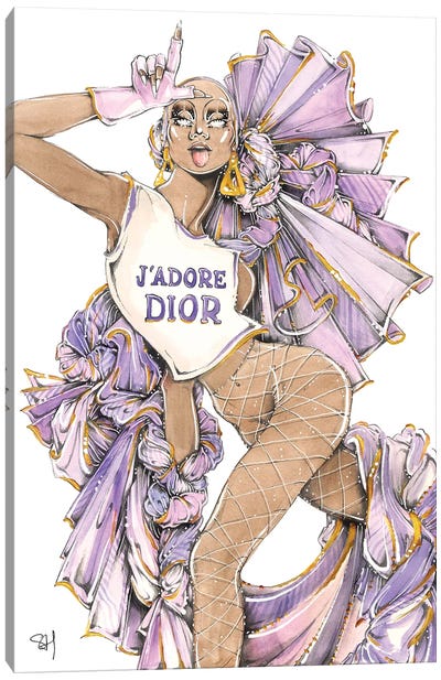 J'Adore T Shirt Canvas Art Print - Dior Art