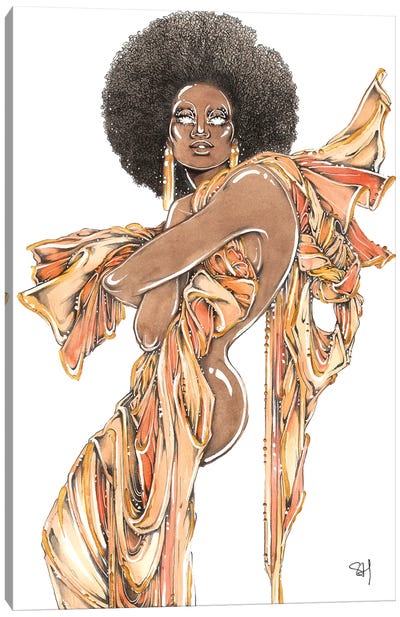 Afro Queen Canvas Art Print