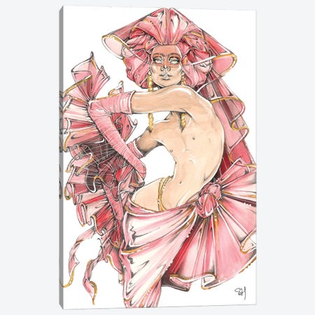 Pink Lace Gloves Canvas Print #SAH67} by Samuel Harrison Canvas Print