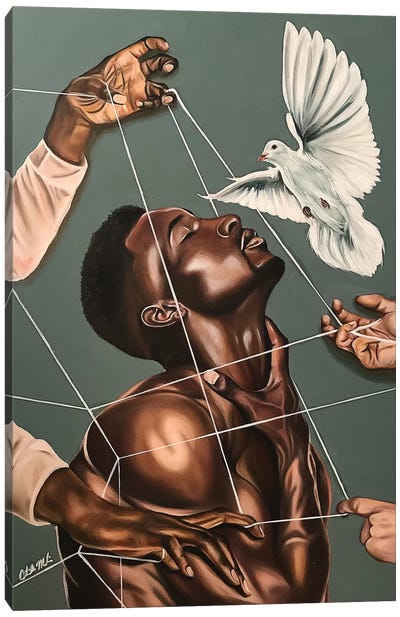 Spiritual Warfare Canvas Art Print - Black Lives Matter Art