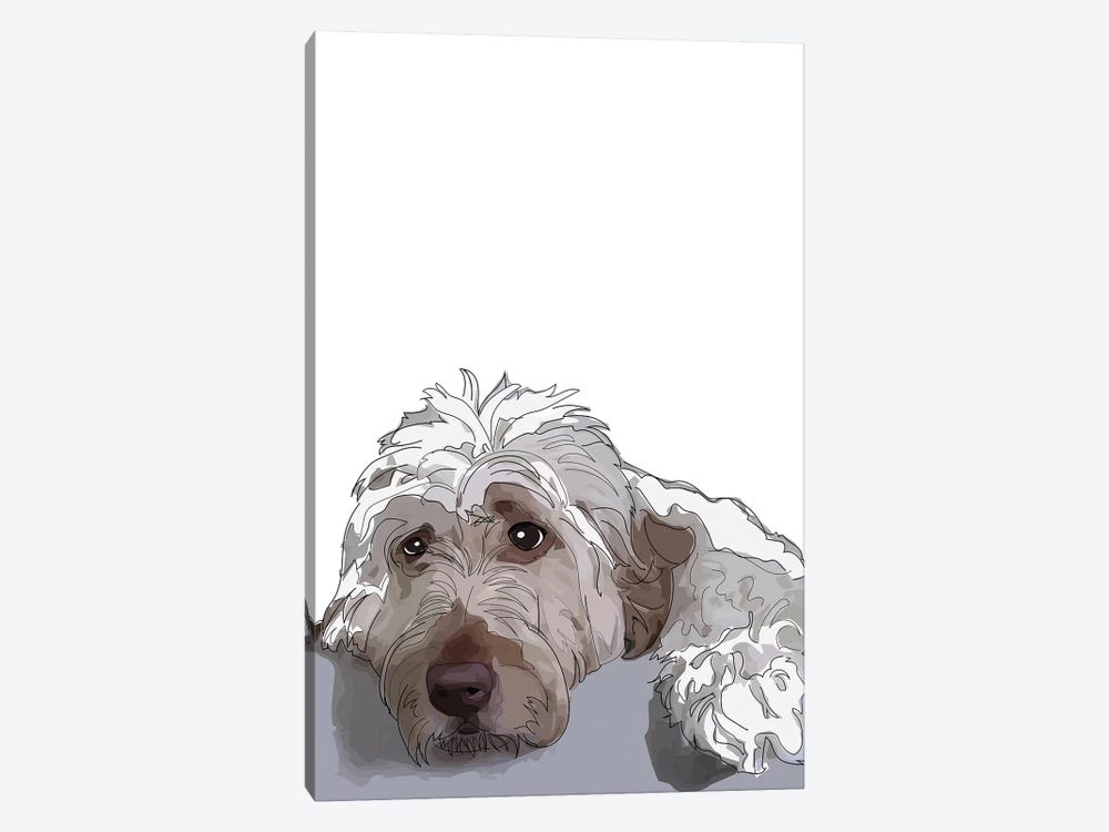 Shaggy Dog by Sketch and Paws 1-piece Canvas Art