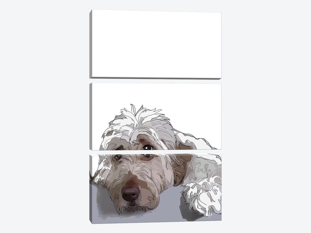 Shaggy Dog by Sketch and Paws 3-piece Canvas Art