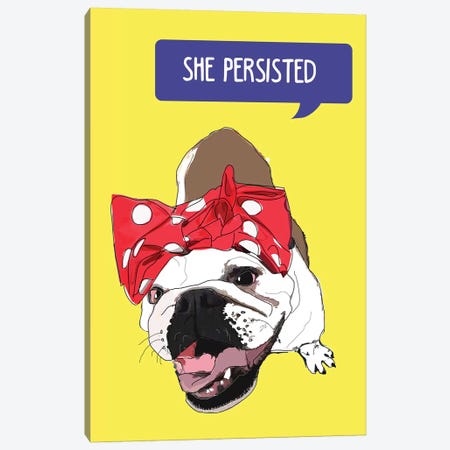 She Persisted Canvas Print #SAP102} by Sketch and Paws Canvas Artwork