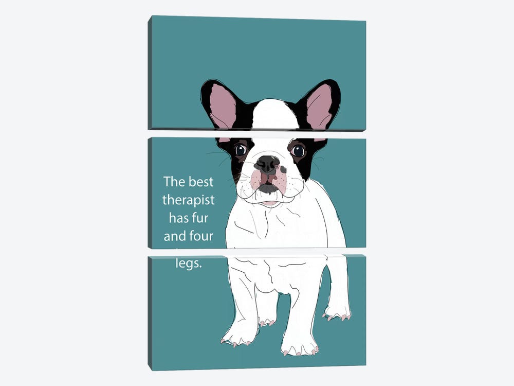 Therapist by Sketch and Paws 3-piece Canvas Art Print