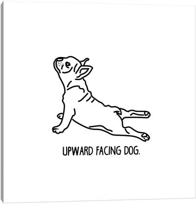 Yoga Dog Canvas Art Print - French Bulldog Art