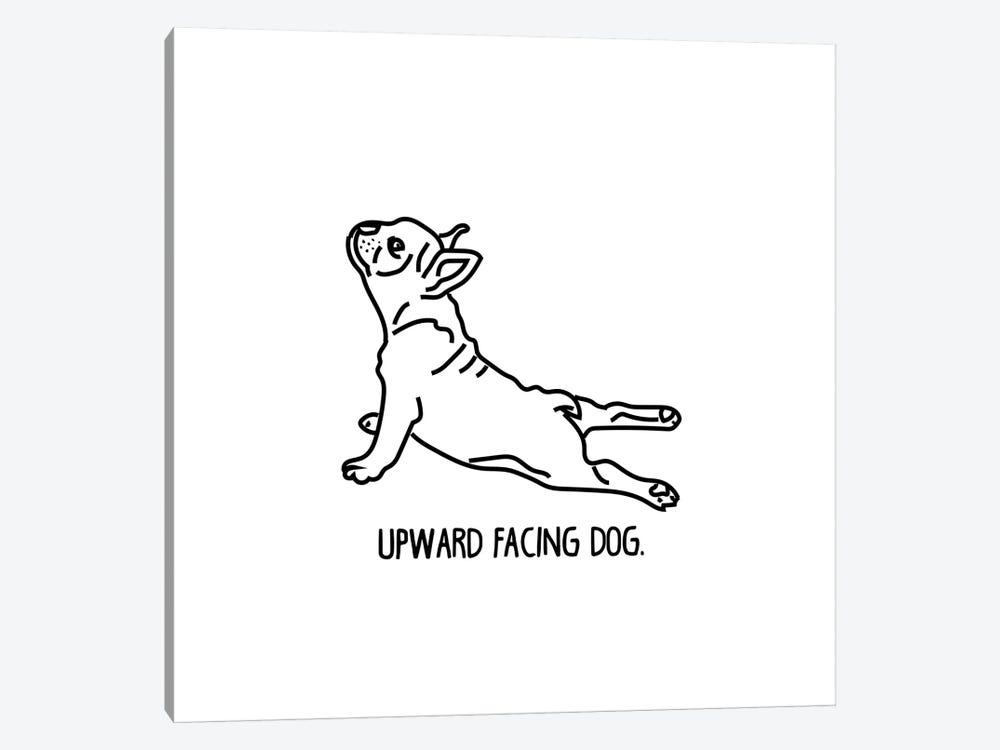 Yoga Dog by Sketch and Paws 1-piece Canvas Art Print