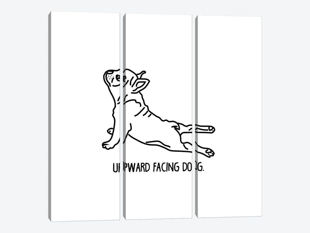 Yoga Dog by Sketch and Paws 3-piece Canvas Art Print