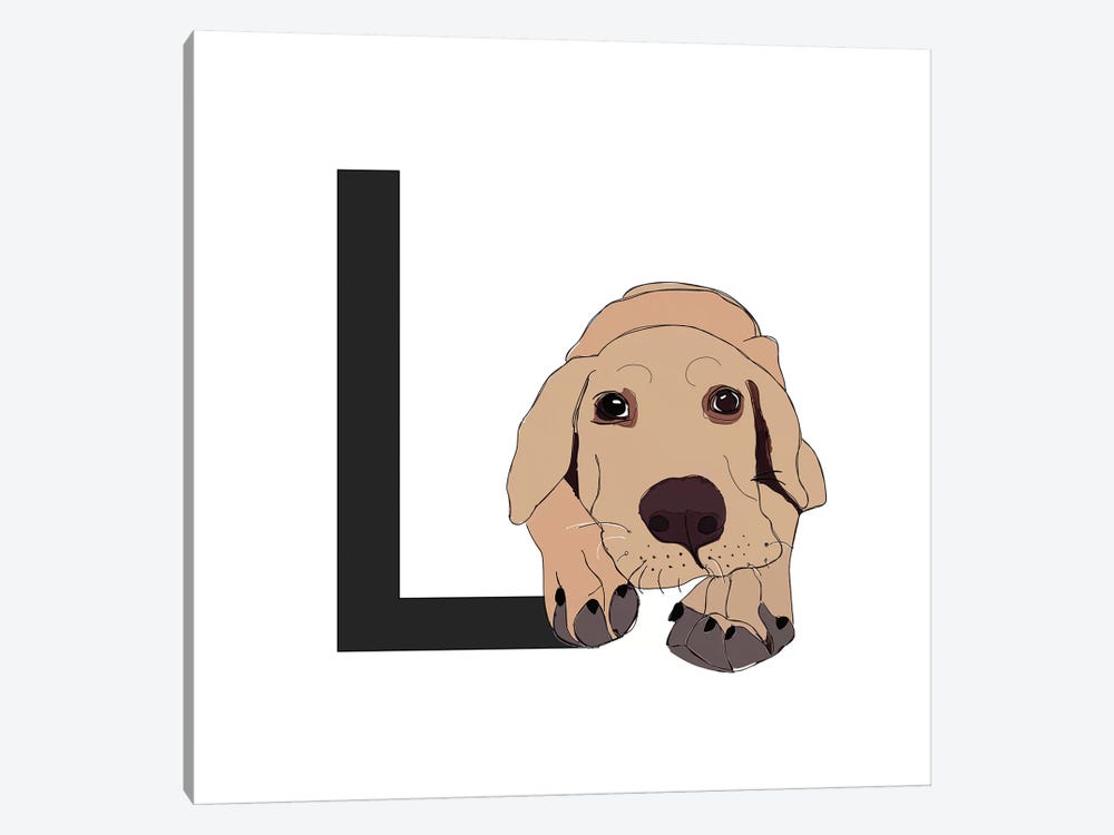 L Is For Labrador by Sketch and Paws 1-piece Art Print