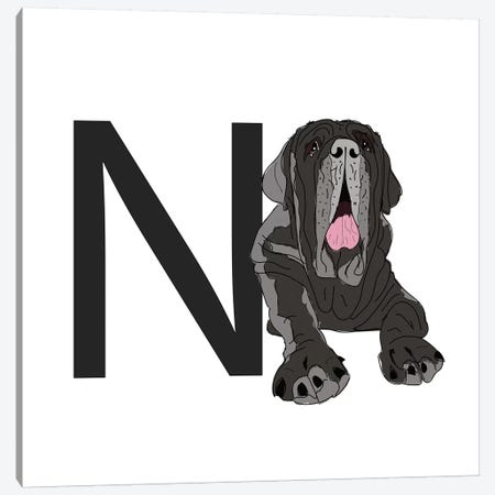 N Is For Neapolitan Mastiff Canvas Print #SAP123} by Sketch and Paws Canvas Artwork