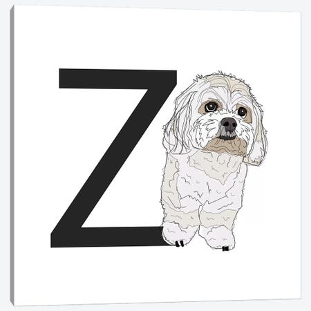Z Is For Zuchon Canvas Print #SAP135} by Sketch and Paws Canvas Art