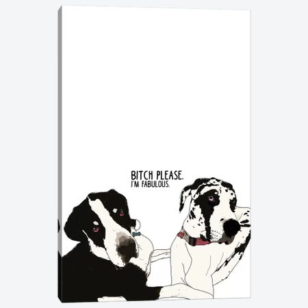 Bitch Please Great Danes Canvas Print #SAP14} by Sketch and Paws Canvas Art