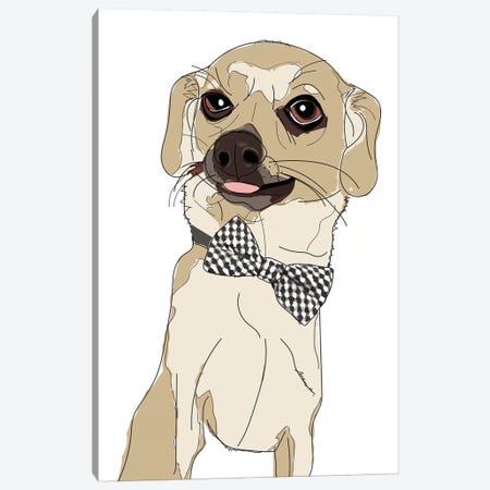 Chihuahua With Bowtie Canvas Print #SAP25} by Sketch and Paws Canvas Art Print