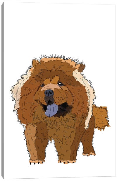 Chow Chow Canvas Art Print - Sketch and Paws
