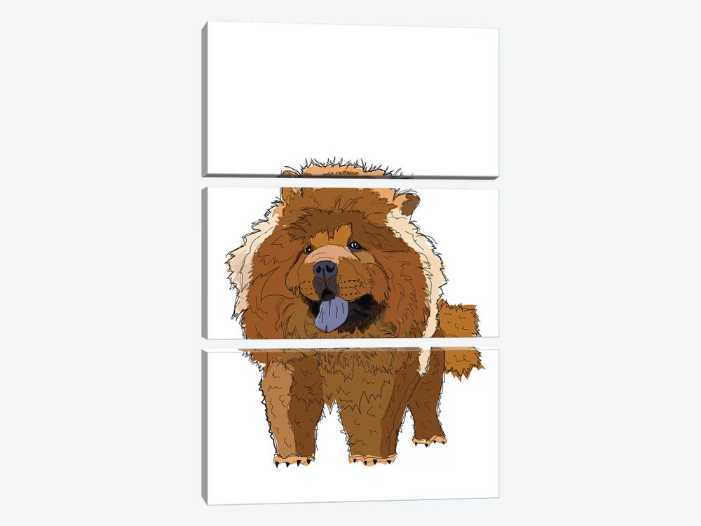 Chow Chow by Sketch and Paws 3-piece Canvas Artwork