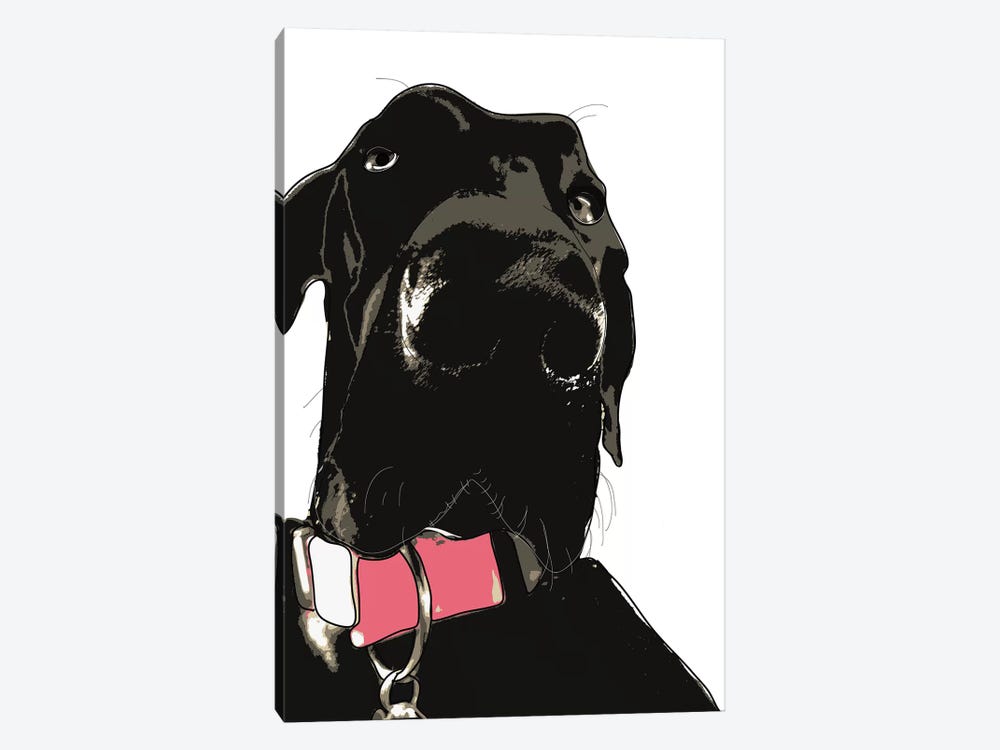 Coaly The Great Dane by Sketch and Paws 1-piece Canvas Print