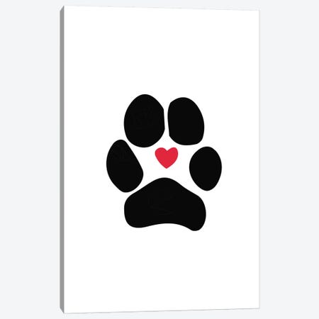 Dog Paw Canvas Print #SAP37} by Sketch and Paws Canvas Artwork