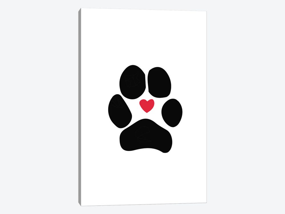 Dog Paw by Sketch and Paws 1-piece Canvas Art Print