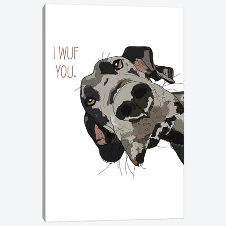 Dog Love Canvas Print #SAP39} by Sketch and Paws Canvas Print