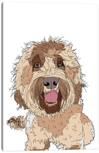 Doodle Love Canvas Art Print - Sketch and Paws