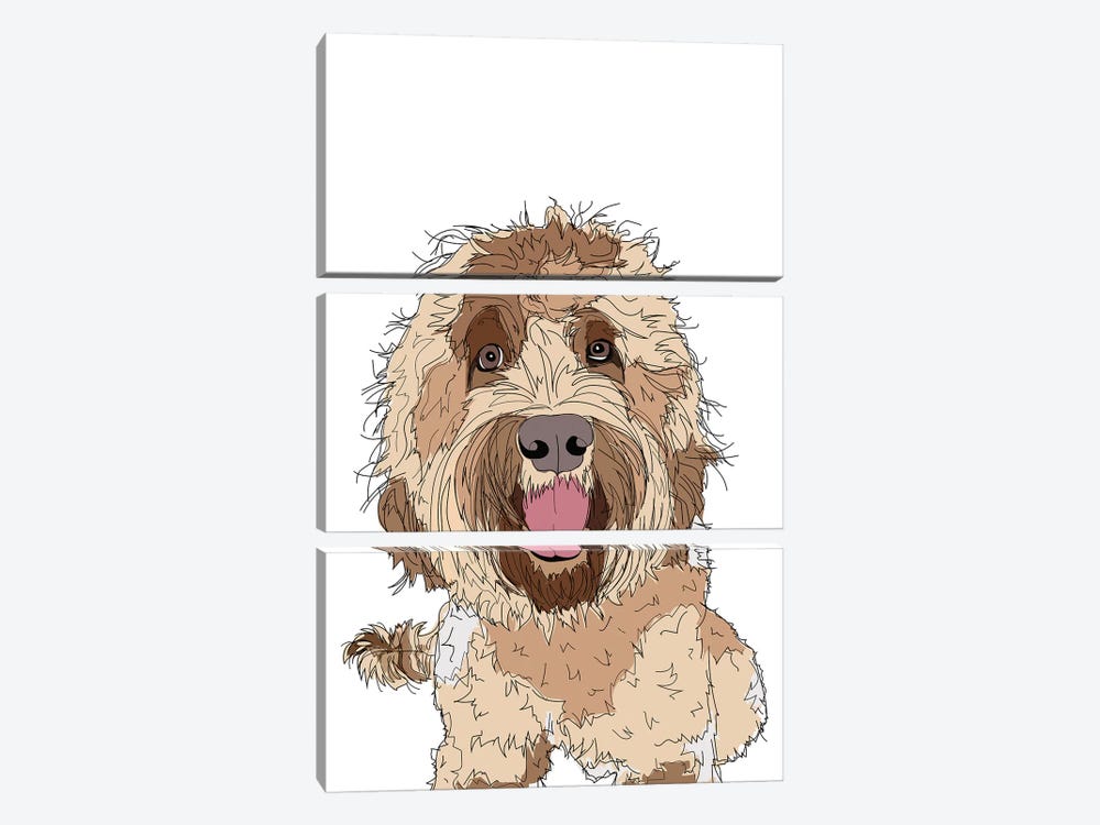 Doodle Love by Sketch and Paws 3-piece Canvas Print