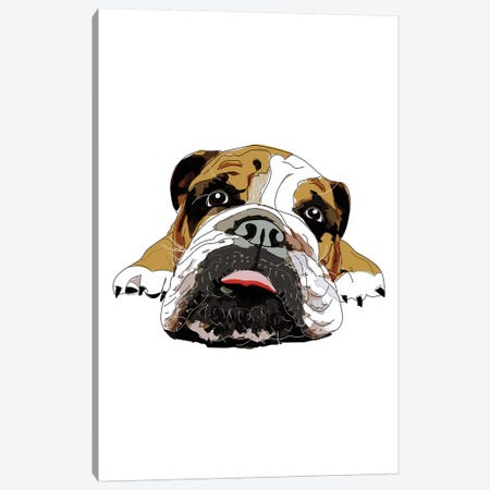 English Bulldog Canvas Print #SAP41} by Sketch and Paws Canvas Wall Art