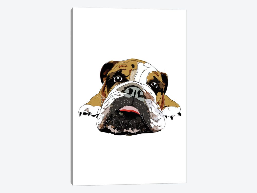 English Bulldog by Sketch and Paws 1-piece Canvas Wall Art