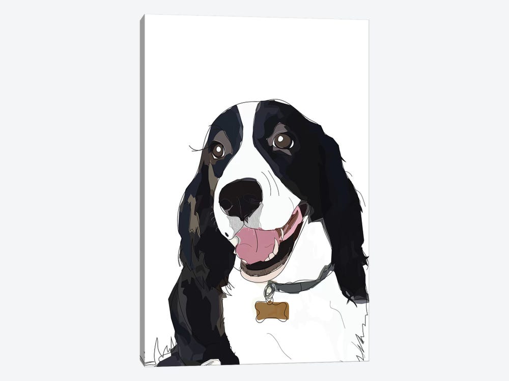 English Springer Spaniel I by Sketch and Paws 1-piece Canvas Art Print