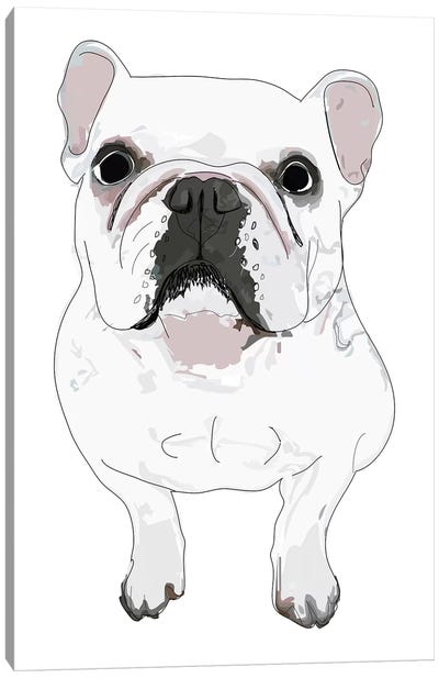 French Bulldog Canvas Art Print - Sketch and Paws