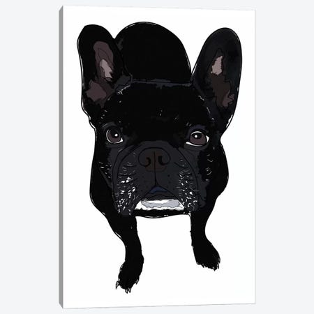 Frenchie Black Canvas Print #SAP47} by Sketch and Paws Canvas Art Print