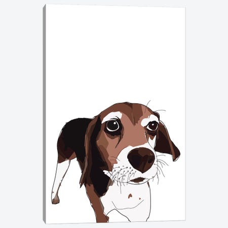 Beagle Canvas Print #SAP4} by Sketch and Paws Canvas Art Print