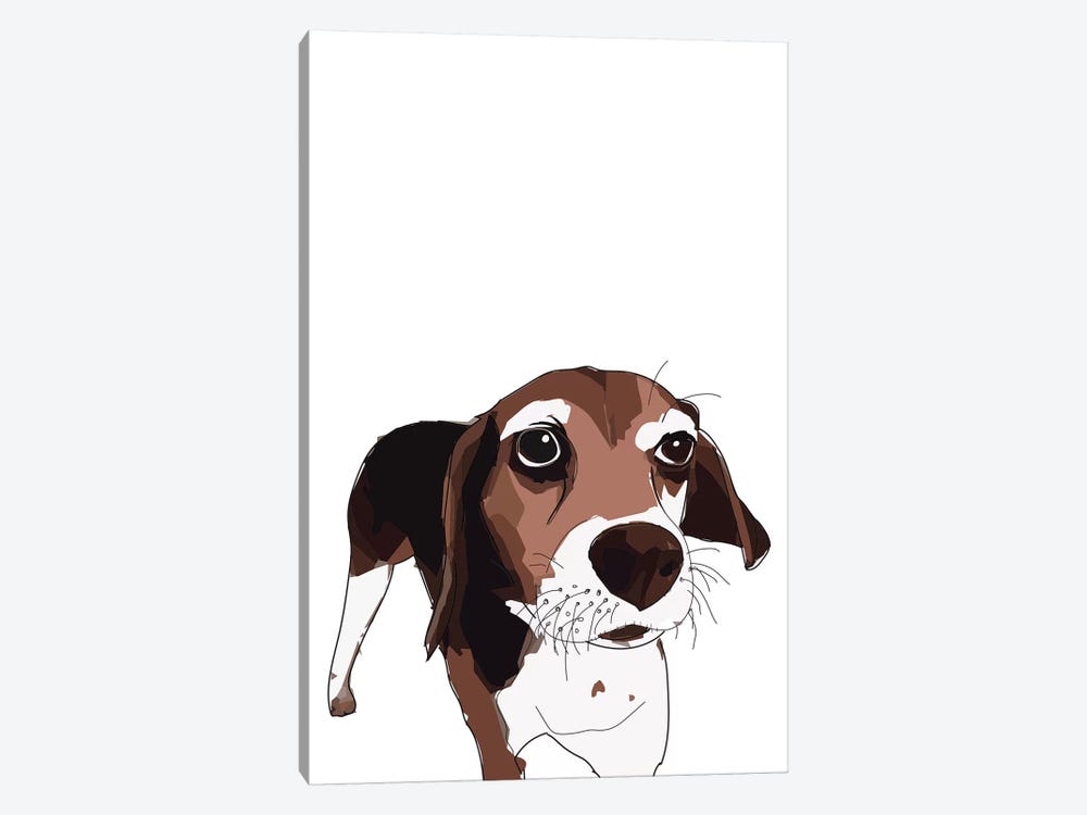Beagle by Sketch and Paws 1-piece Canvas Wall Art