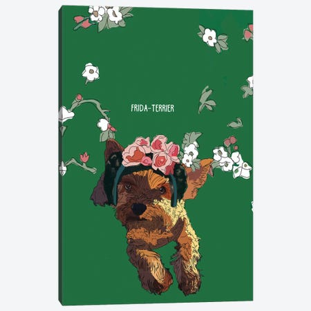 Frida-Terrier Canvas Print #SAP52} by Sketch and Paws Canvas Print