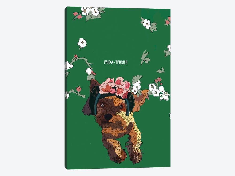 Frida-Terrier by Sketch and Paws 1-piece Canvas Artwork