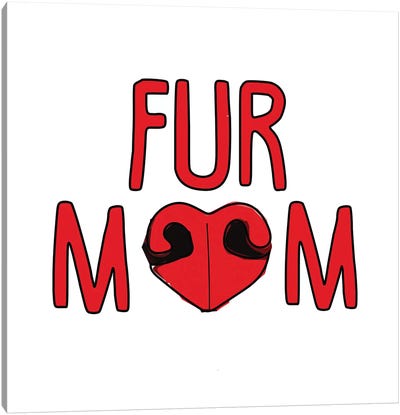 Fur Mom Canvas Art Print - Sketch and Paws