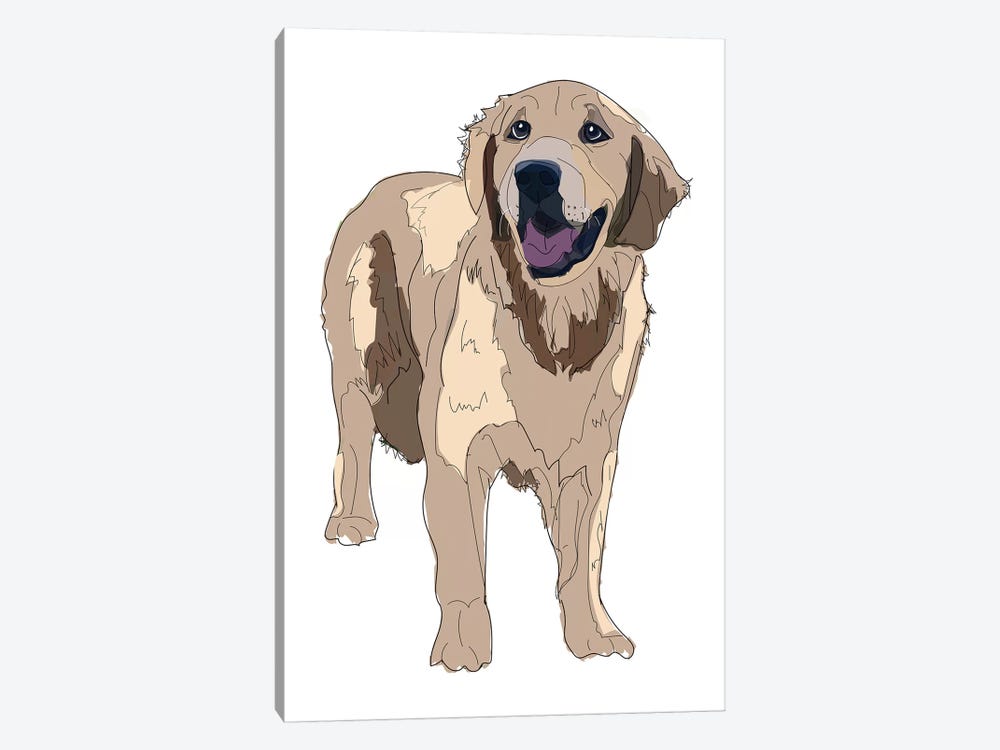 Golden Retreiver by Sketch and Paws 1-piece Art Print