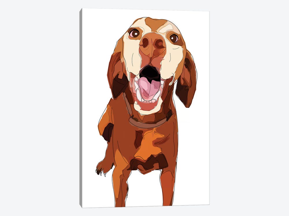 Beautiful Vizsla by Sketch and Paws 1-piece Canvas Print