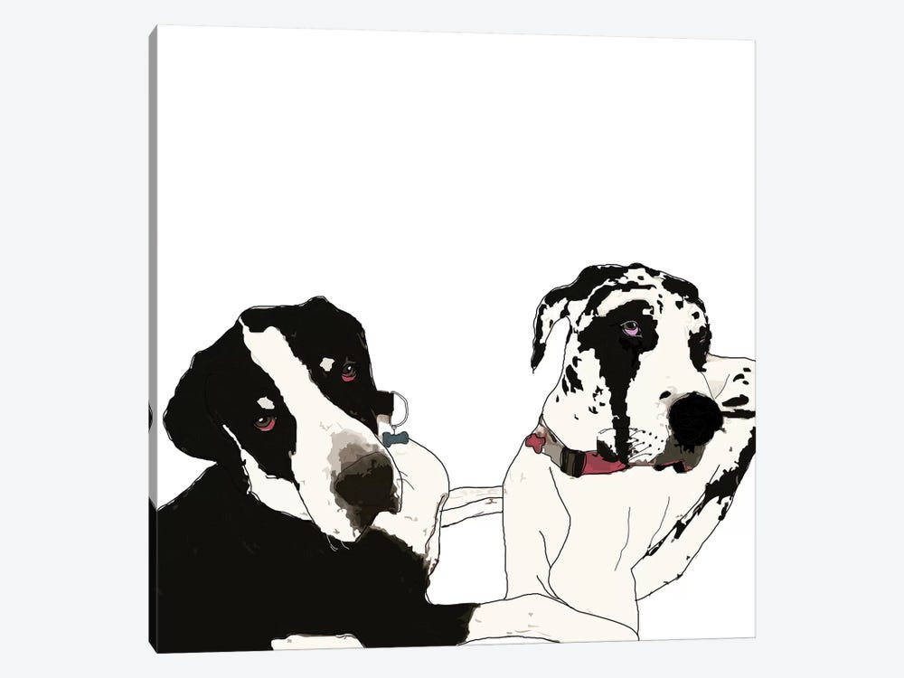 Great Danes by Sketch and Paws 1-piece Art Print