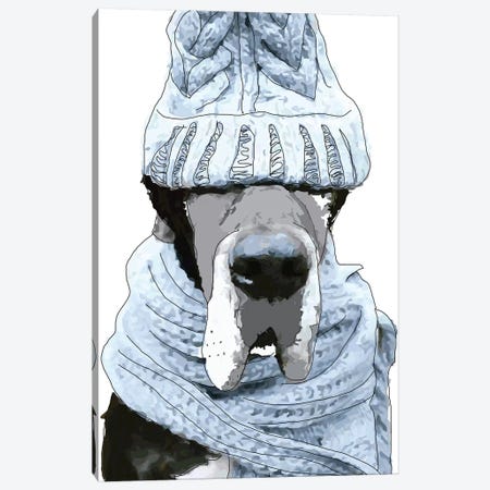 Great Dane Winter Sweater Canvas Print #SAP63} by Sketch and Paws Canvas Art