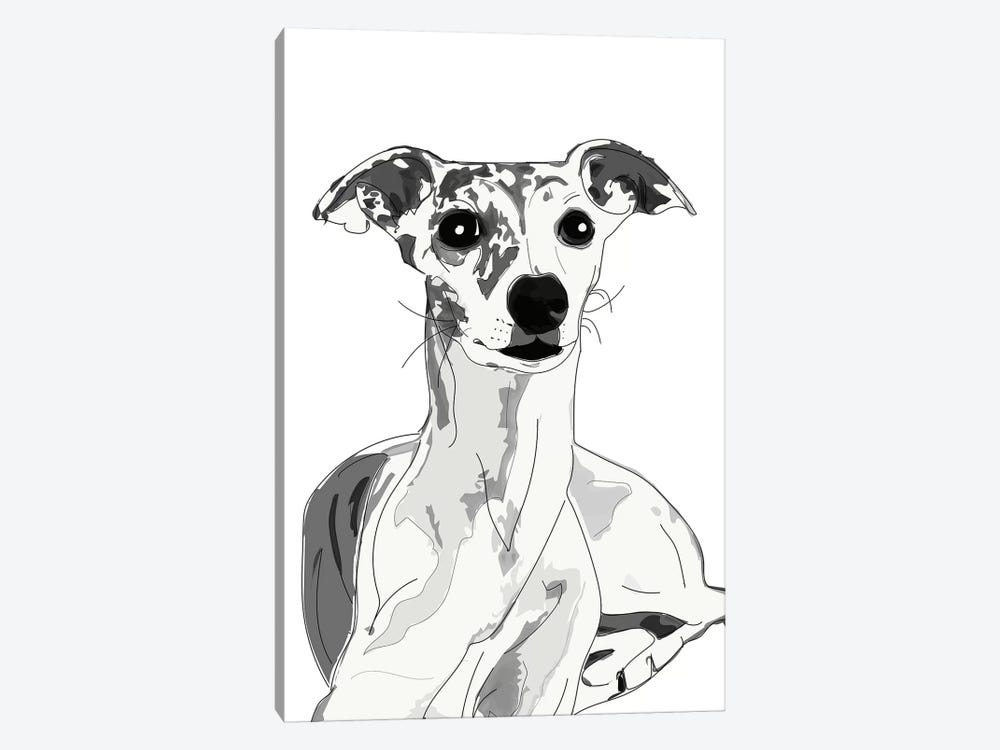 Greyhound Beauty by Sketch and Paws 1-piece Canvas Art Print