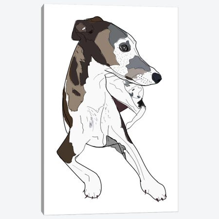 Greyhound Family Dog Canvas Print #SAP65} by Sketch and Paws Canvas Print