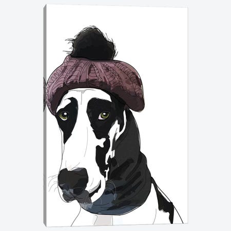 Hipster Great Dane Canvas Print #SAP68} by Sketch and Paws Canvas Wall Art