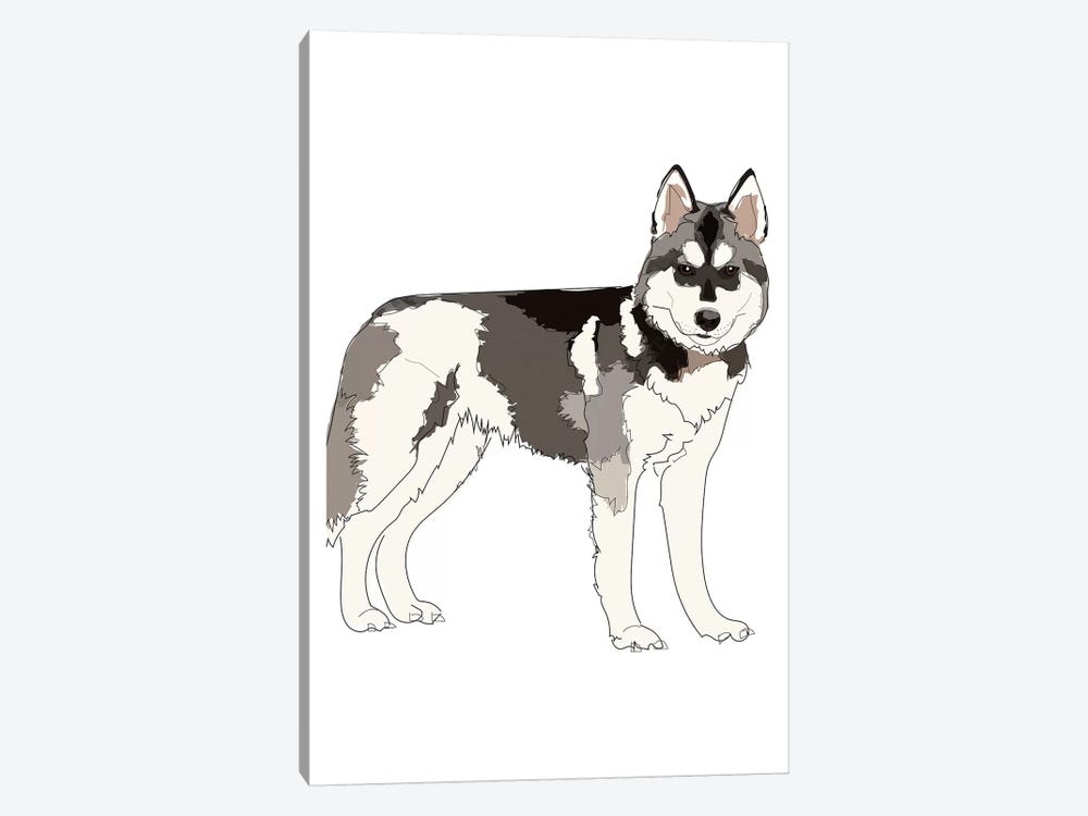 Husky by Sketch and Paws 1-piece Canvas Art Print