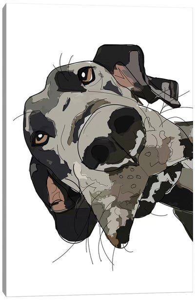 In Your Face Great Dane Canvas Art Print