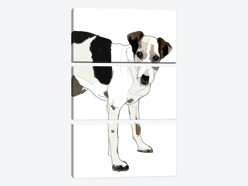 Jack Russell Terrier by Sketch and Paws 3-piece Canvas Artwork