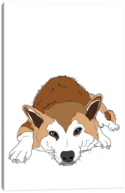 Jax From London Canvas Art Print - Sketch and Paws