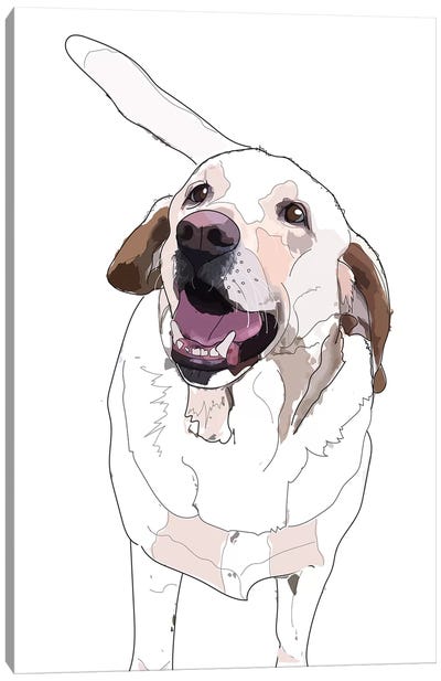 Labrador I Canvas Art Print - Sketch and Paws