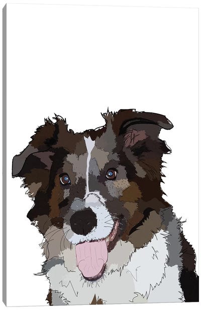 Bella The Dog Canvas Art Print - Sketch and Paws