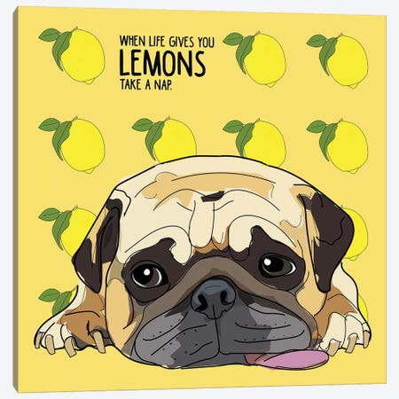 Lemons Canvas Print #SAP81} by Sketch and Paws Canvas Artwork