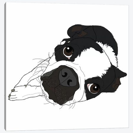 Love Dog Canvas Print #SAP82} by Sketch and Paws Canvas Wall Art